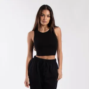 0895 - Women's Cropped Formfitting Muscle Tank