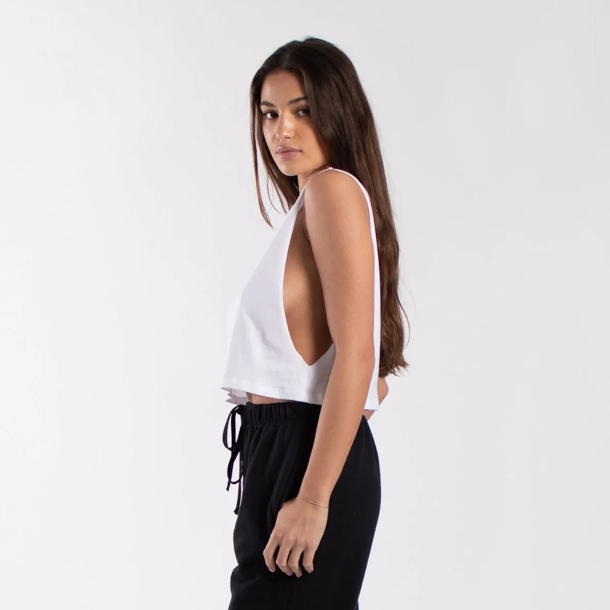 0921GD - Women's Garment Dyed Cropped Muscle Tank