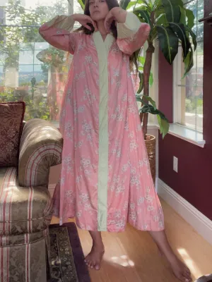 1930s Daisy Print Cotton Dressing Gown