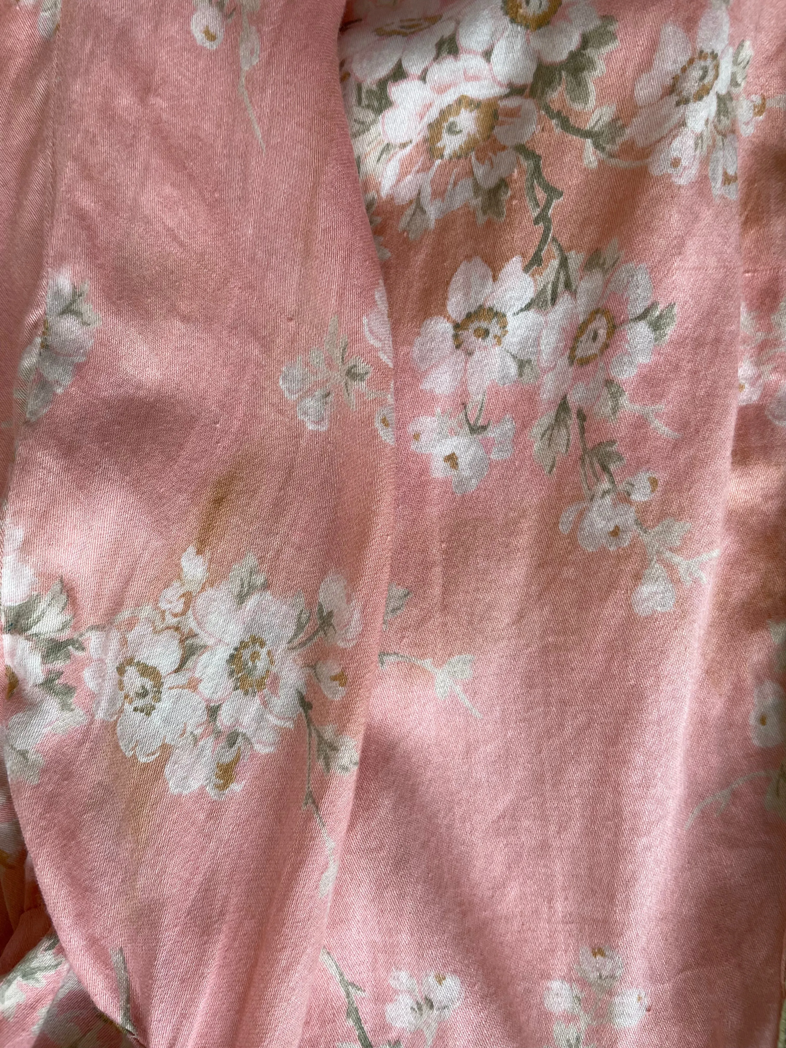 1930s Daisy Print Cotton Dressing Gown