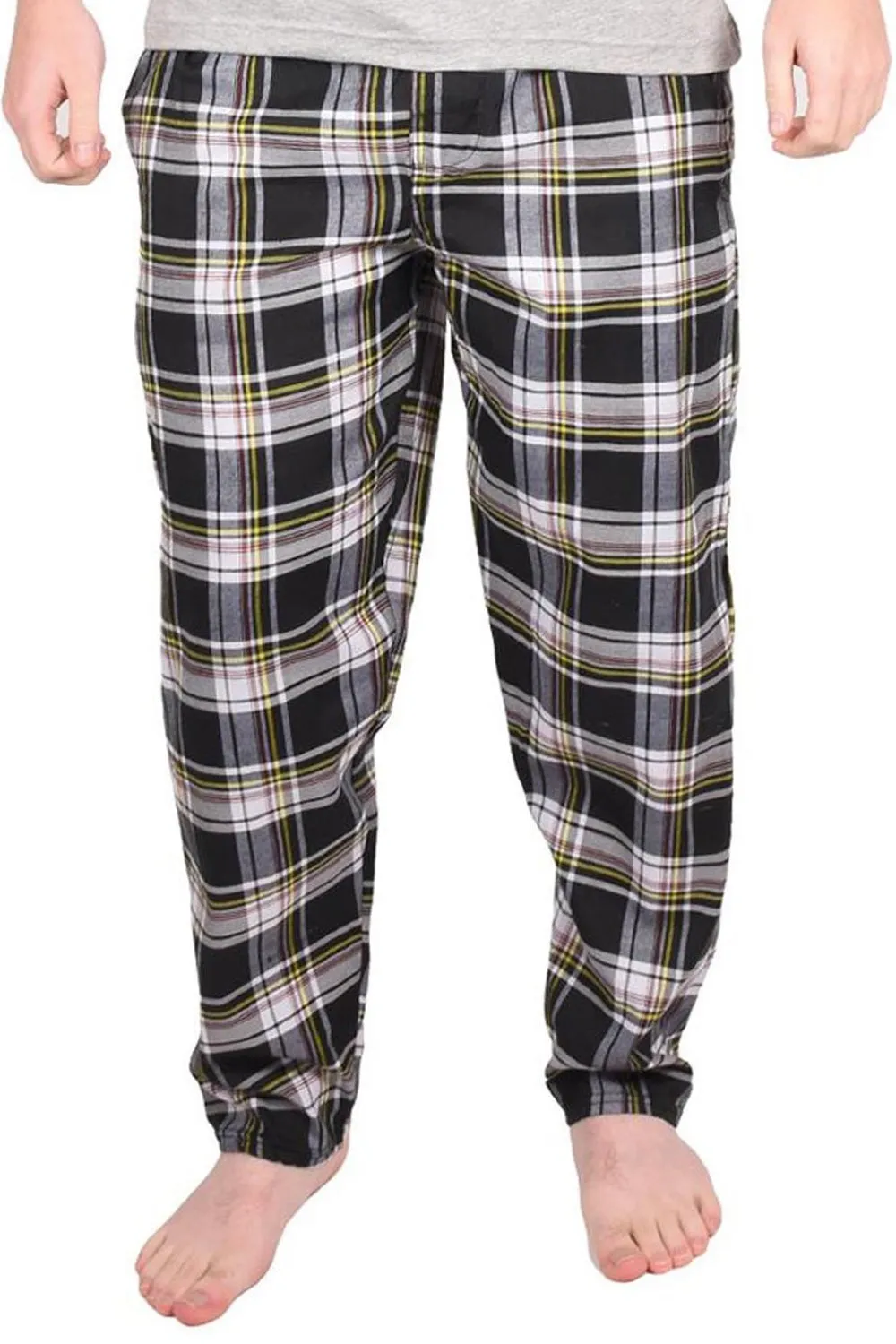 2 Pack Mens Woven Check Polycotton Pyjama