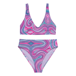 2 Piece High Waisted Bikini Set- "Mystical" Design