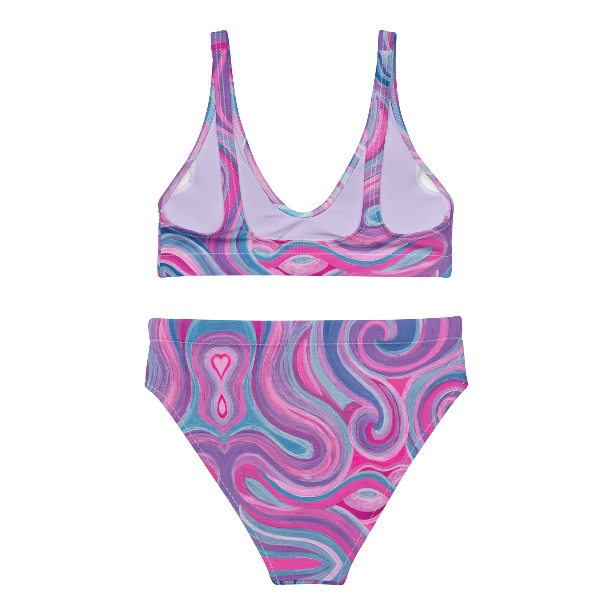 2 Piece High Waisted Bikini Set- "Mystical" Design