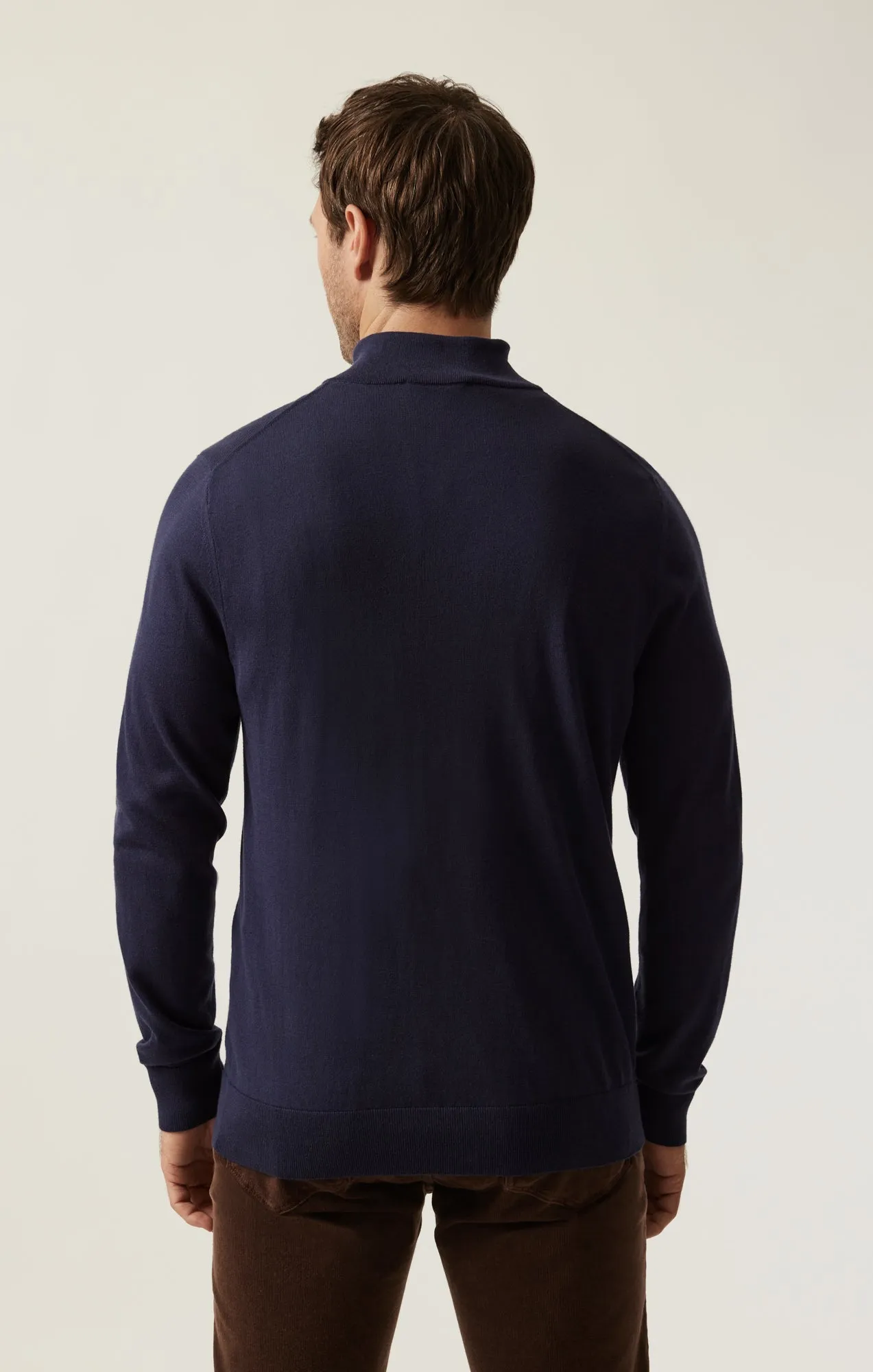 34 Heritage Quater Zip Sweater Navy