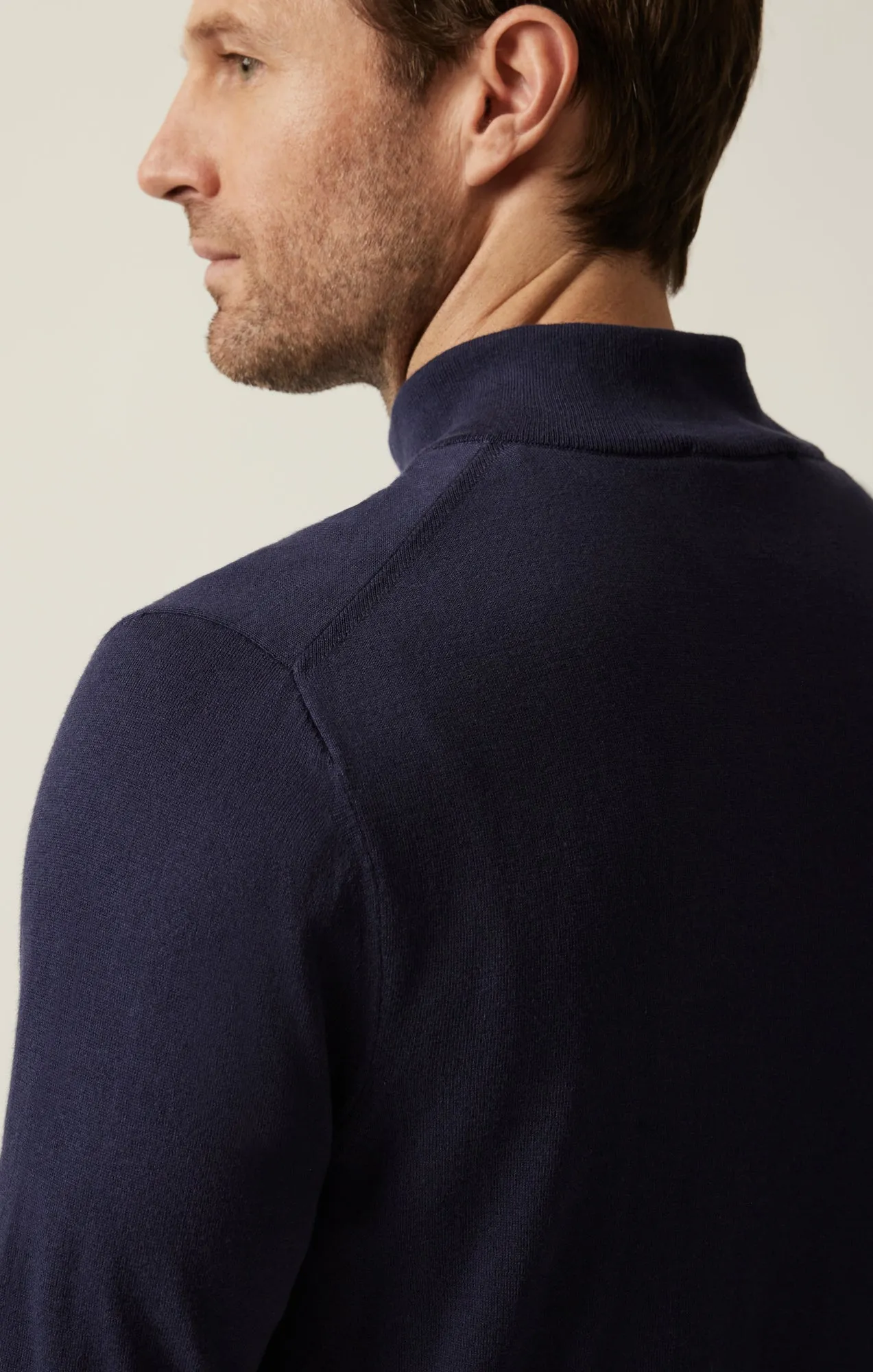 34 Heritage Quater Zip Sweater Navy