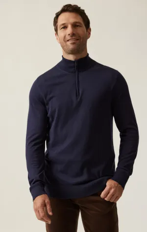 34 Heritage Quater Zip Sweater Navy