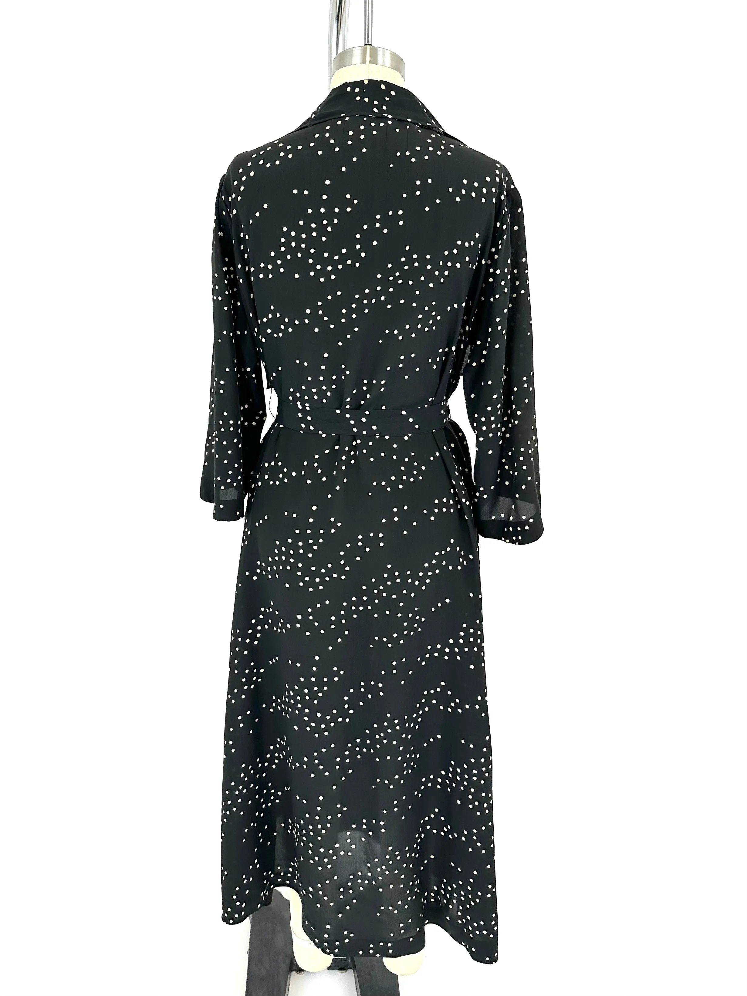 40s Silk Polka Dot Dress