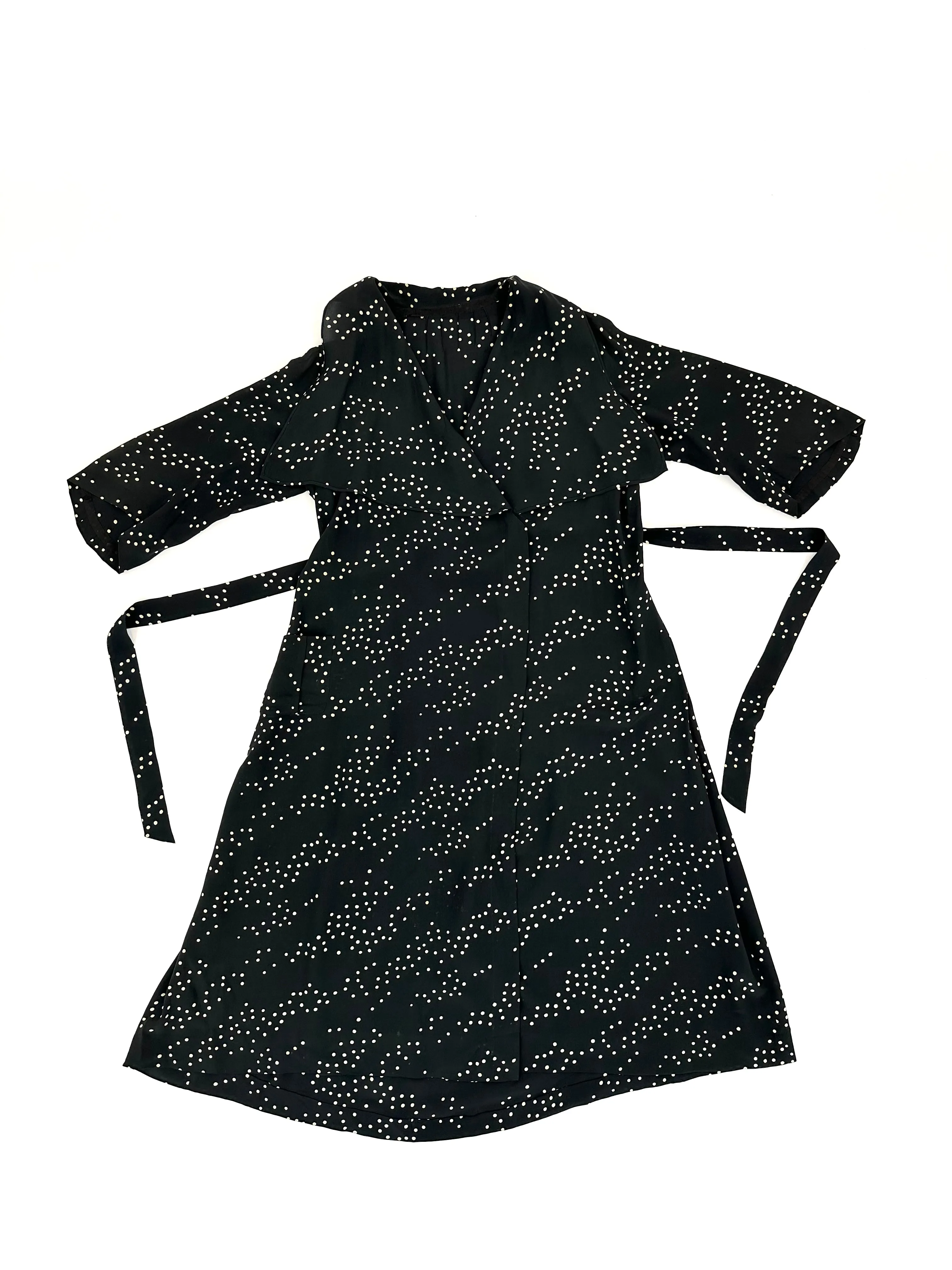 40s Silk Polka Dot Dress