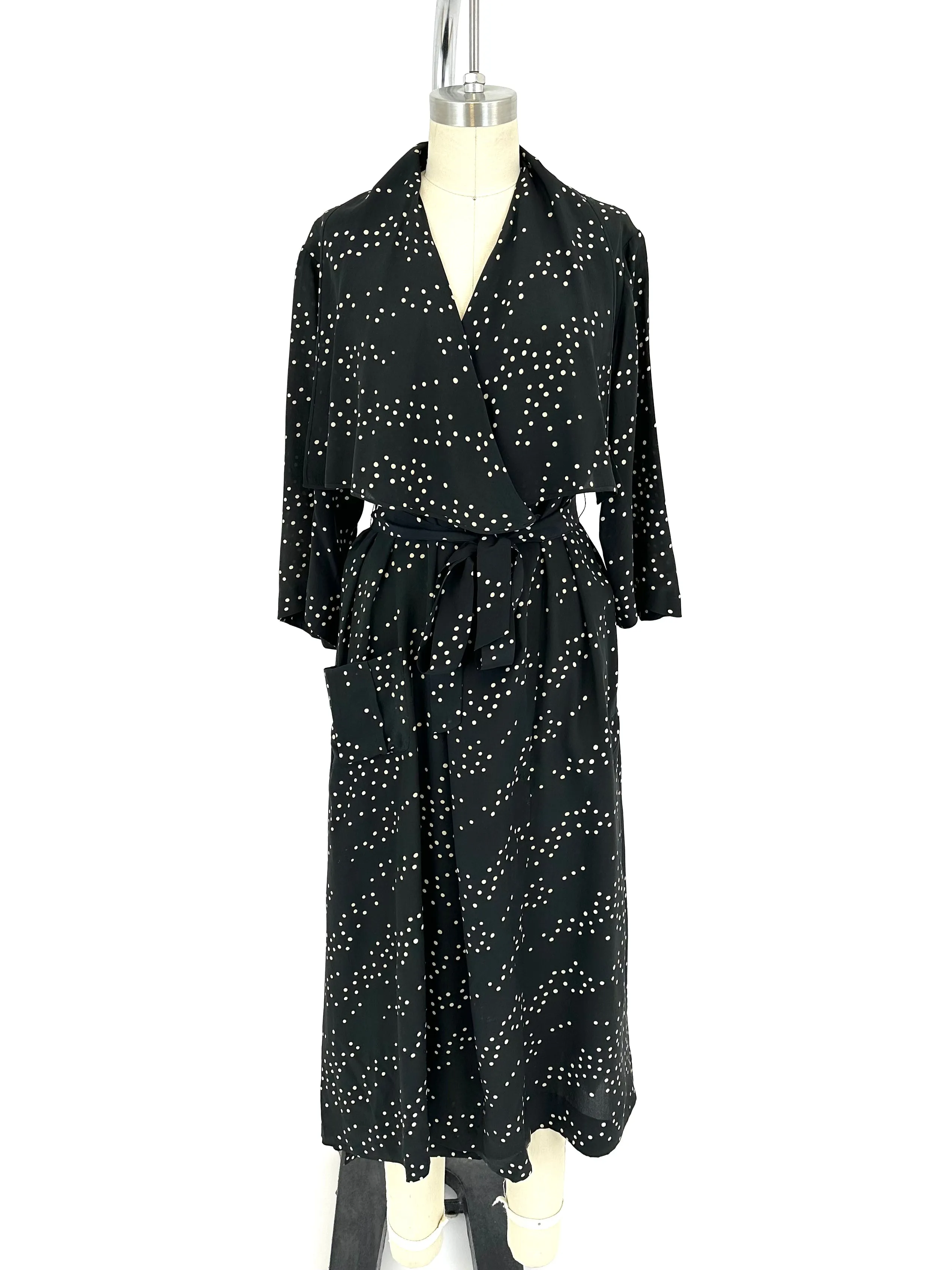 40s Silk Polka Dot Dress