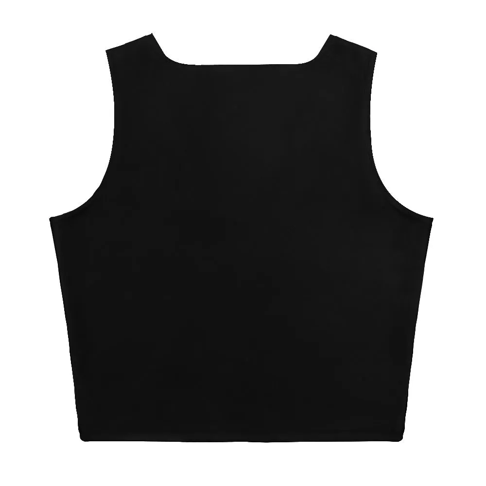 420 Gets Stoned Crop Top - Black