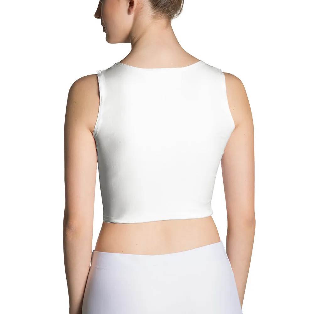 420 Skunk Fitted Crop Top - White