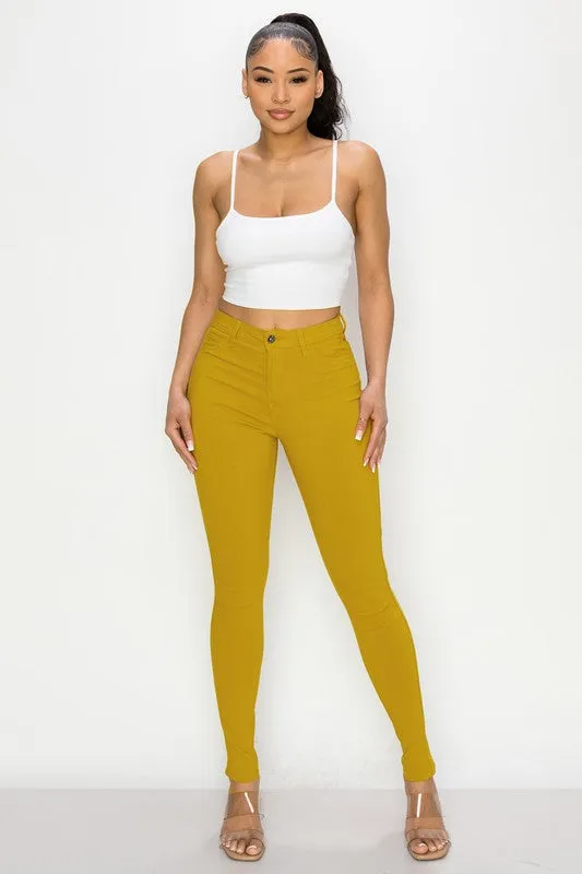 60% Off - Meet Me There Mustard Skinnies