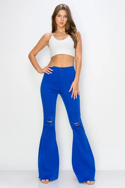 60% Off - Royal Blue Bell Bottoms