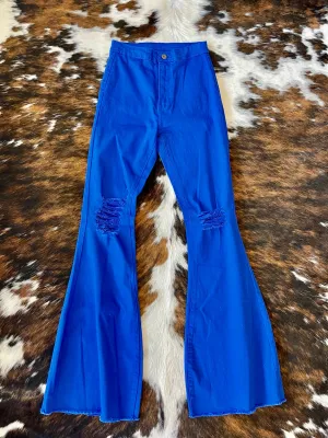 60% Off - Royal Blue Bell Bottoms