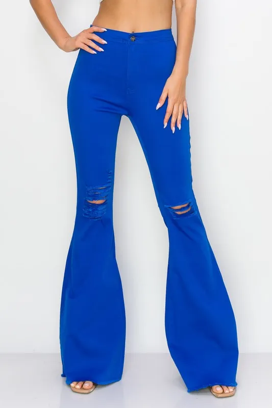 60% Off - Royal Blue Bell Bottoms