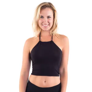 6026 - Women's Cropped Neck-Tie Halter Top