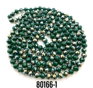 60" Bead Necklace || Hunter Green