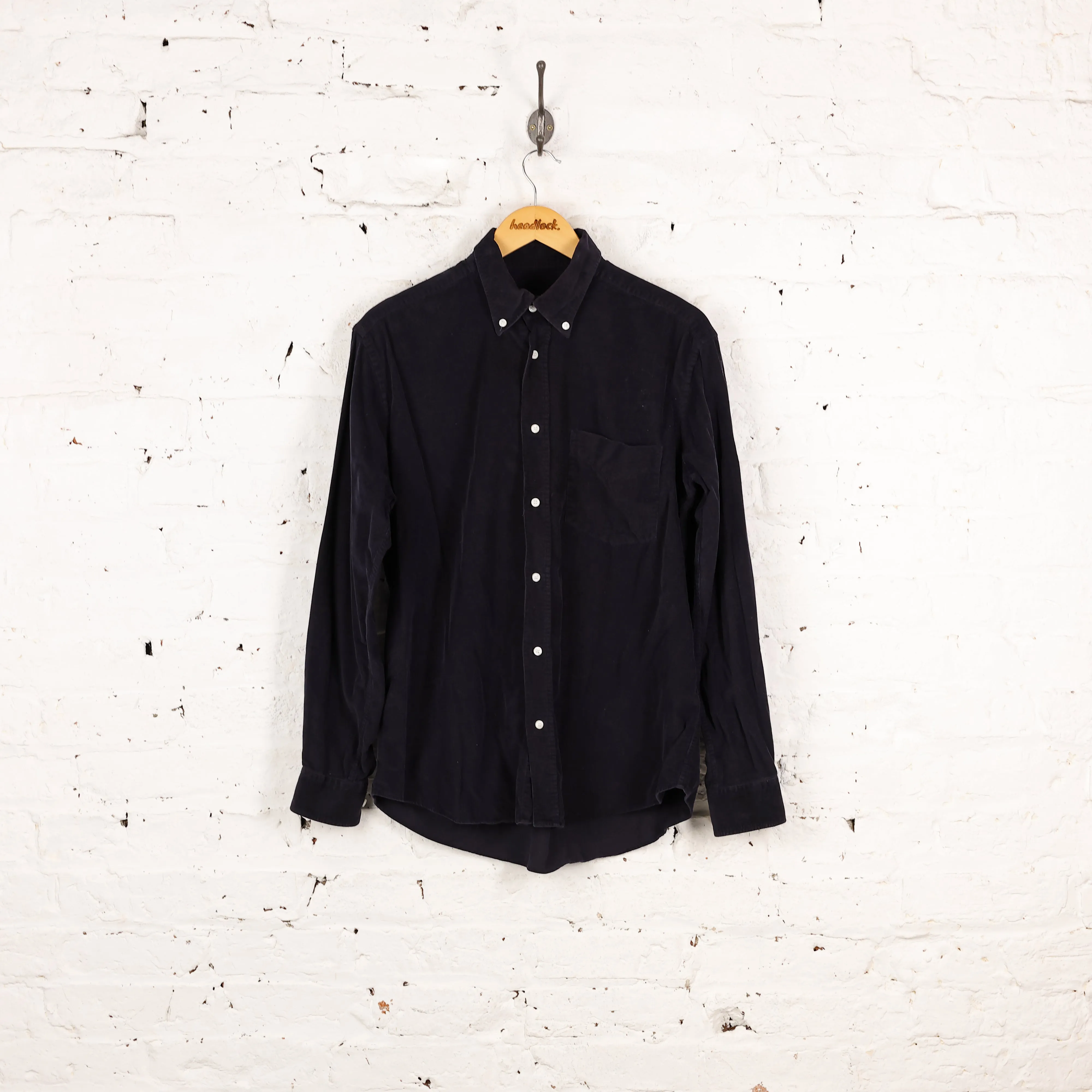 90s Corduroy Shirt - Blue - M