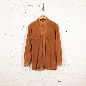 90s Corduroy Shirt - Brown - M
