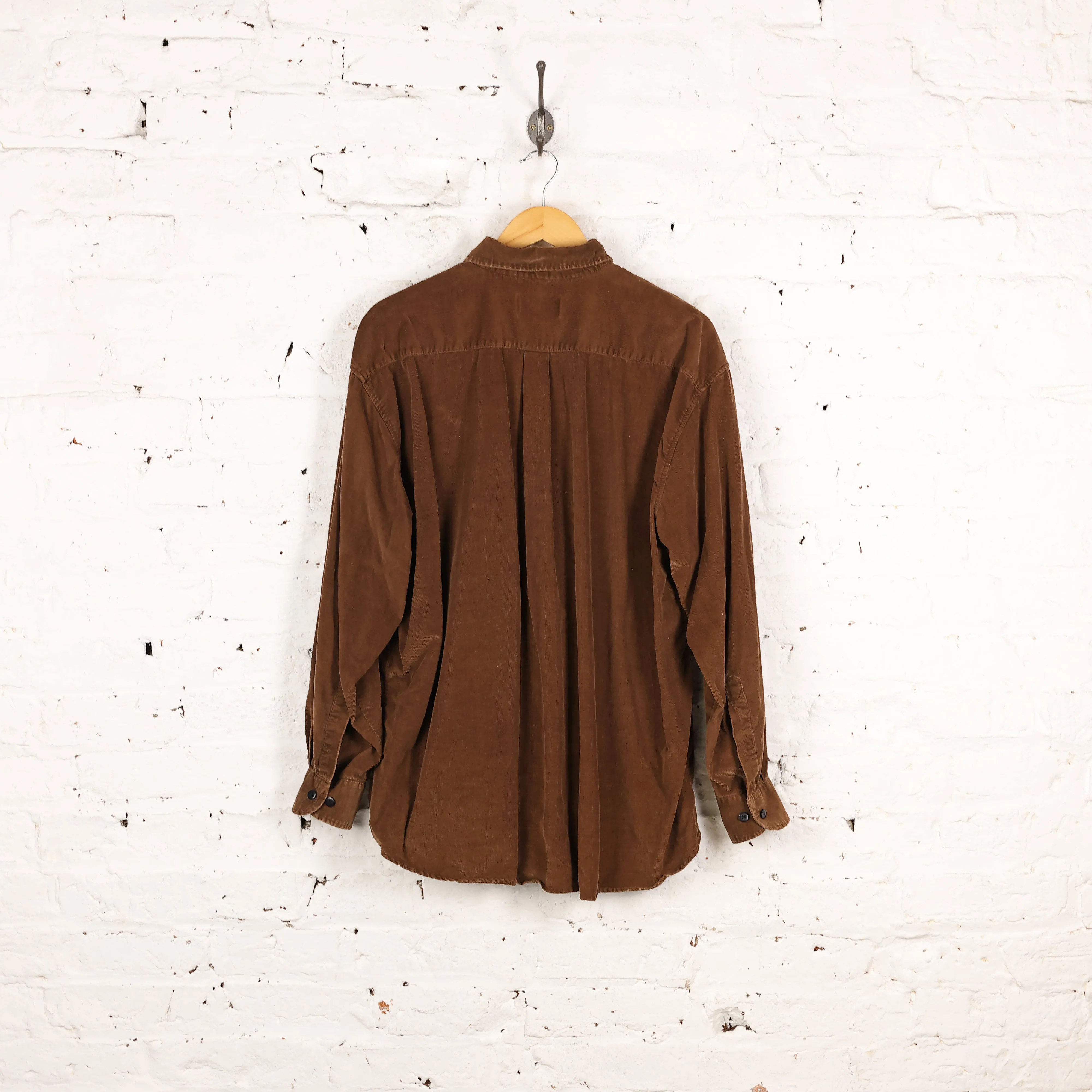 90s Corduroy Shirt - Brown - XL