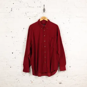90s Corduroy Shirt - Burgundy - XXL