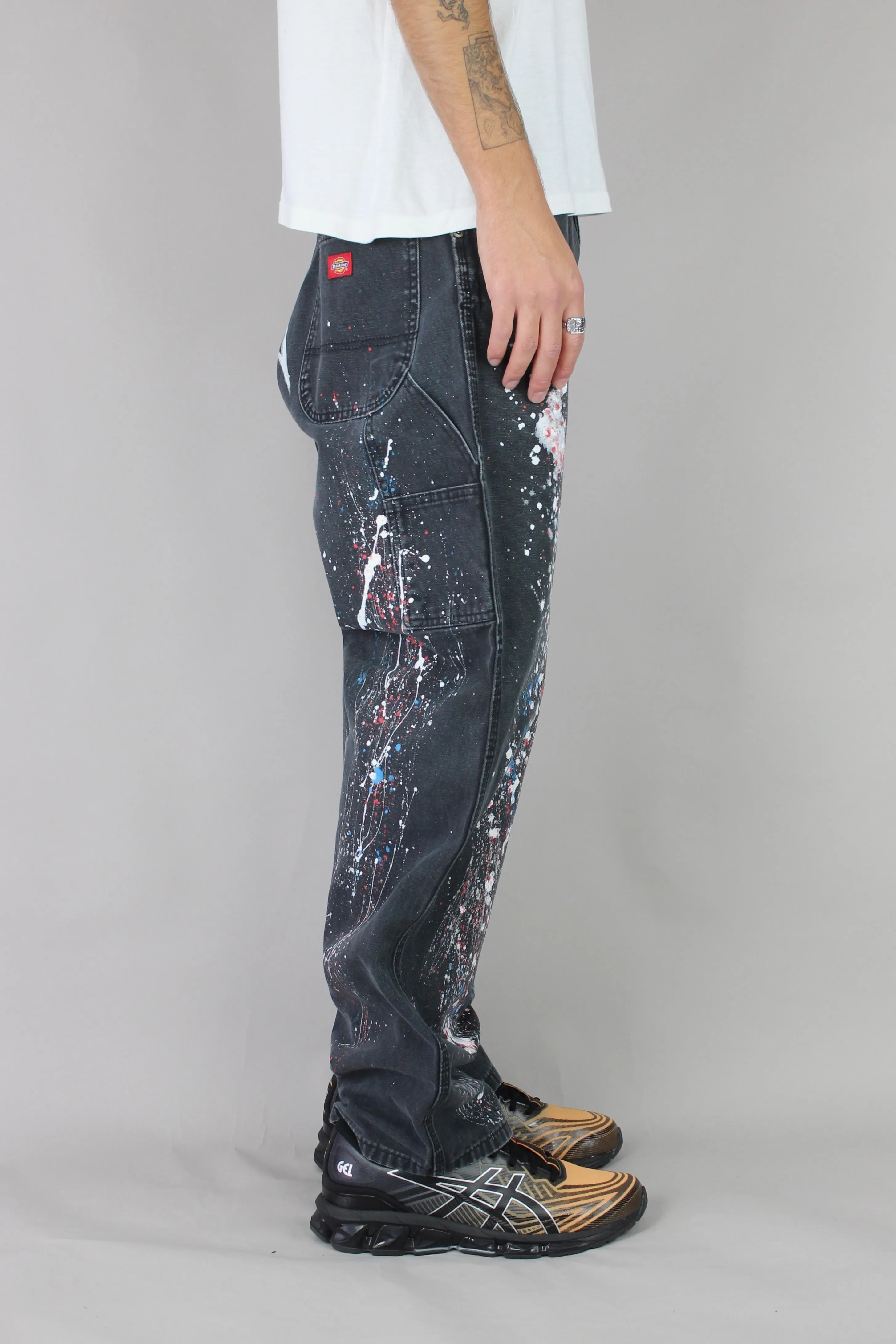 90's Dickies Metallica Painted Vintage Carpenter Jeans Size 34x32