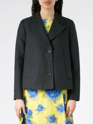 A-Line Cady Jacket with Back Pleat
