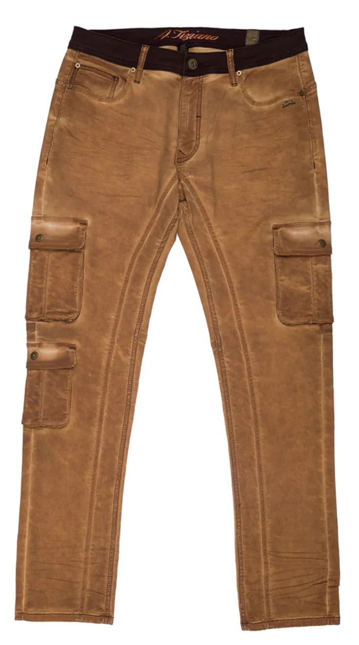 A Tiziano Jace | Men's Cargo Pocket Jean (Taffy)