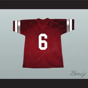 AC Slater 6 Bayside Tigers Maroon Football Jersey Saved By The Bell