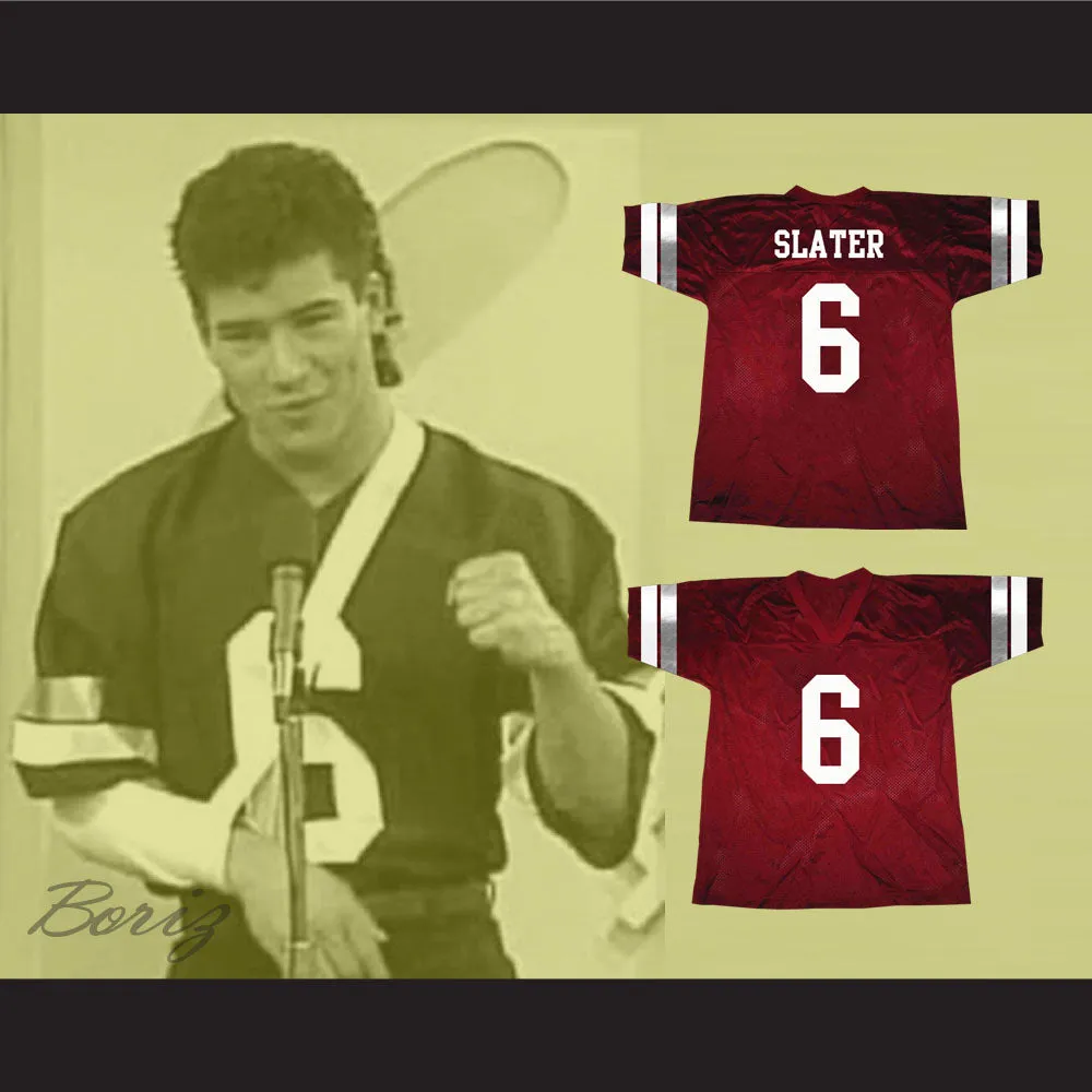 AC Slater 6 Bayside Tigers Maroon Football Jersey Saved By The Bell