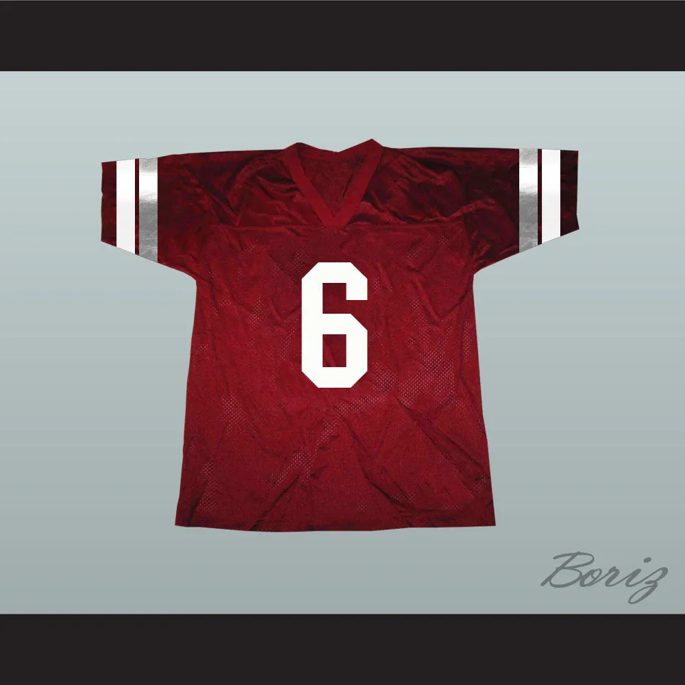 AC Slater 6 Bayside Tigers Maroon Football Jersey Saved By The Bell
