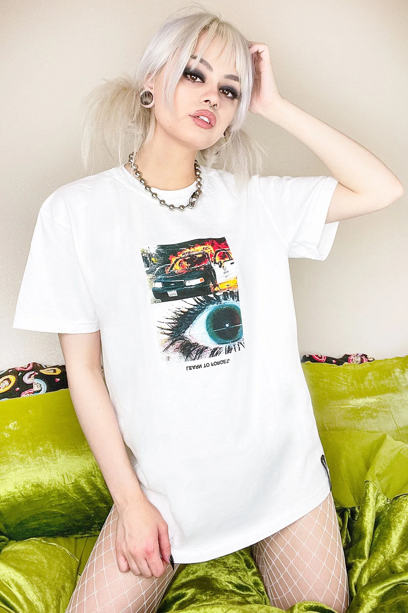 Acid Burn Tee White