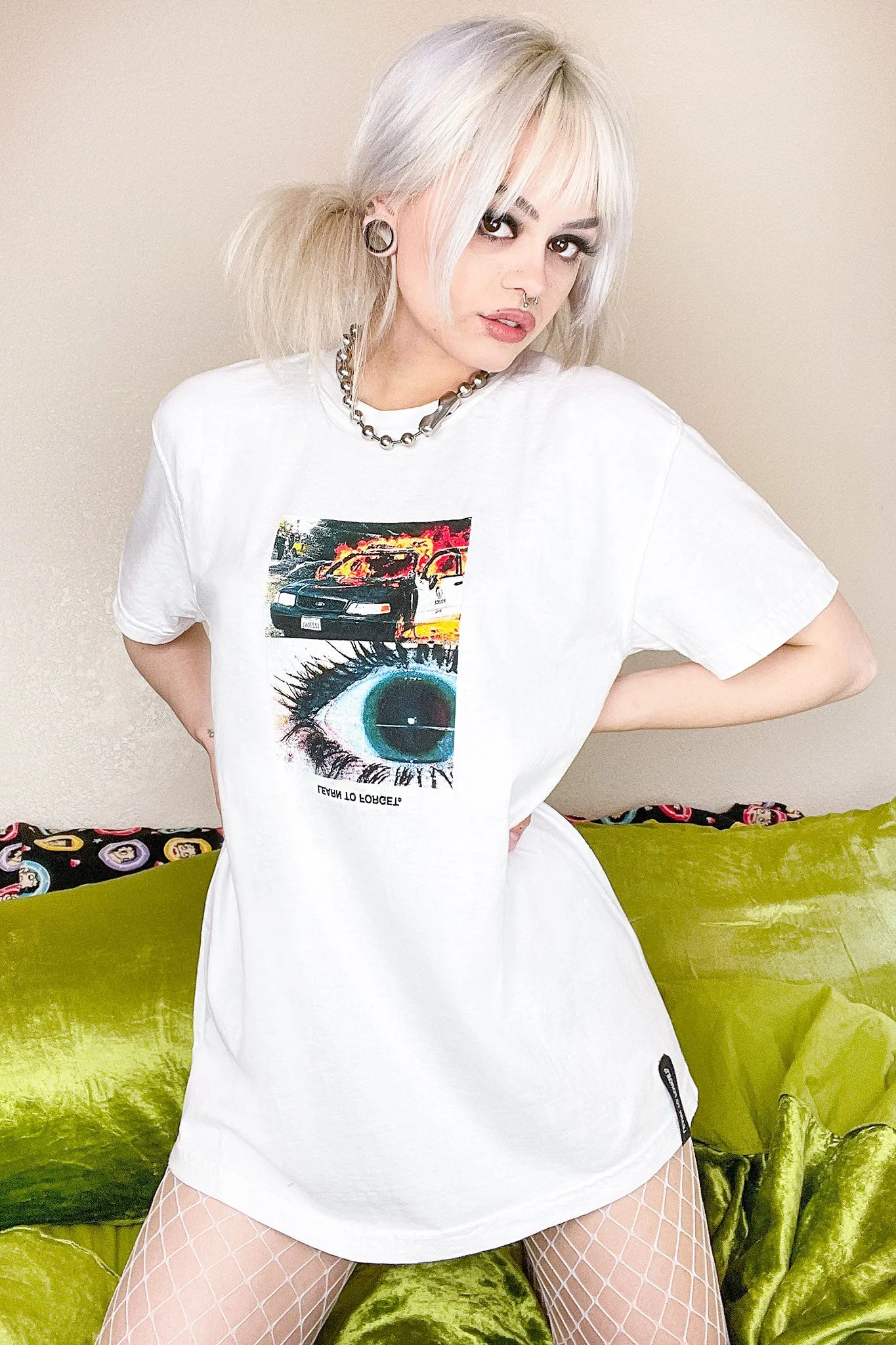 Acid Burn Tee White
