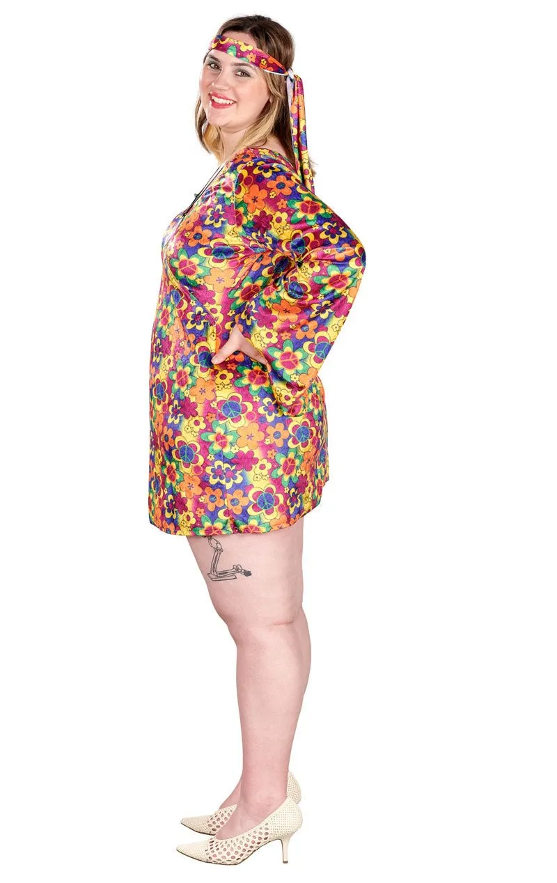 Adult Plus Size Hippie Costume