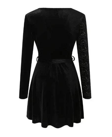Ailen® | Sequin Wrap Dress Chic