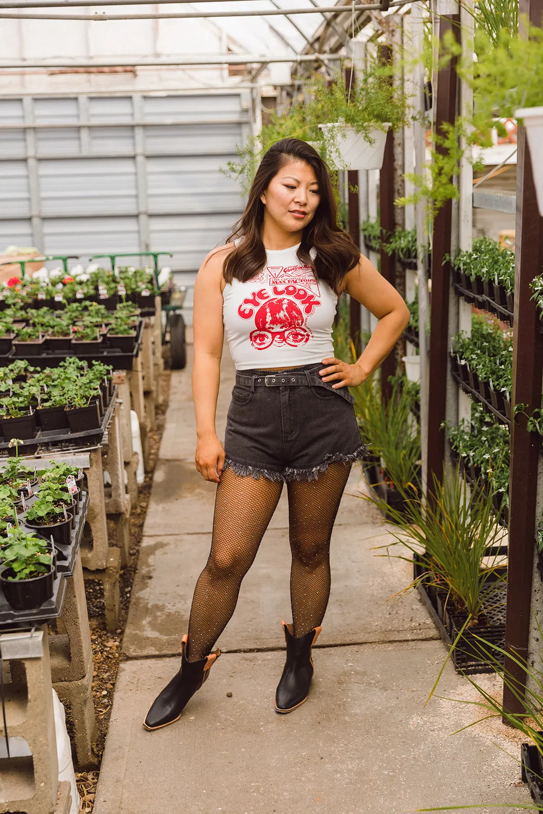 Alanis Graphic Crop Top