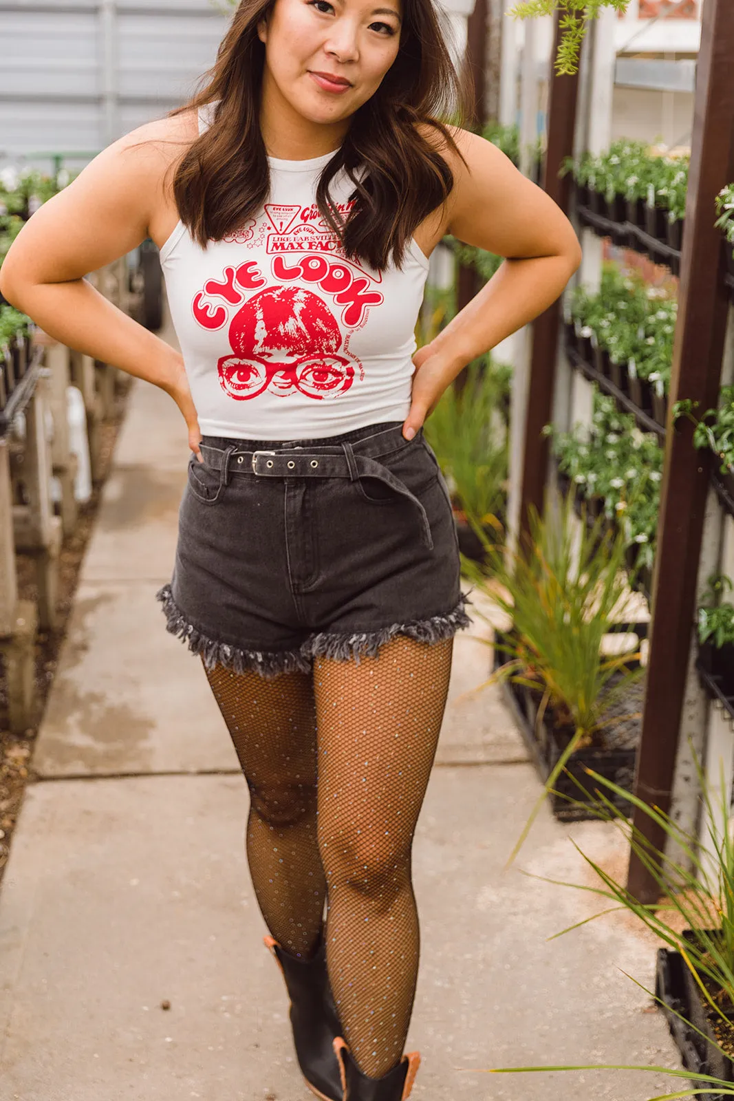Alanis Graphic Crop Top