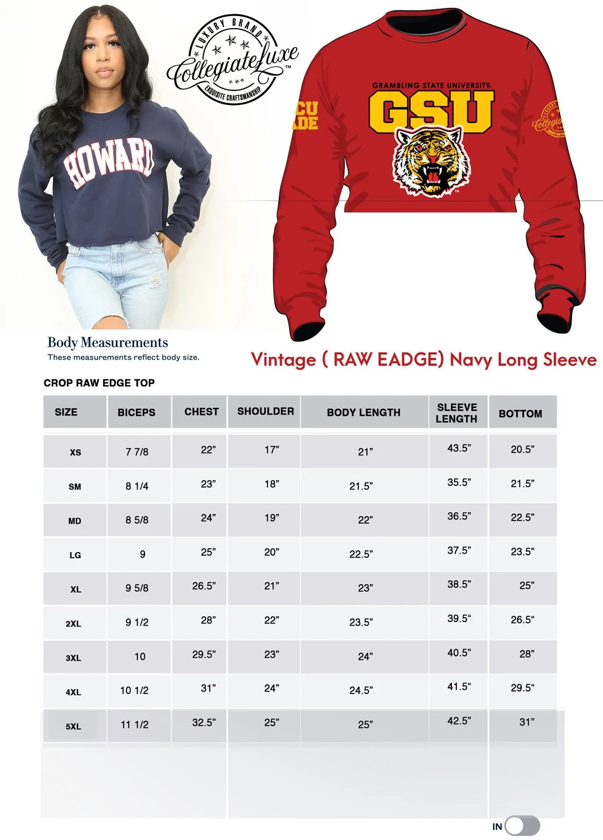 ALBANY STATE. | Chenille Crop SWEATSHIRT