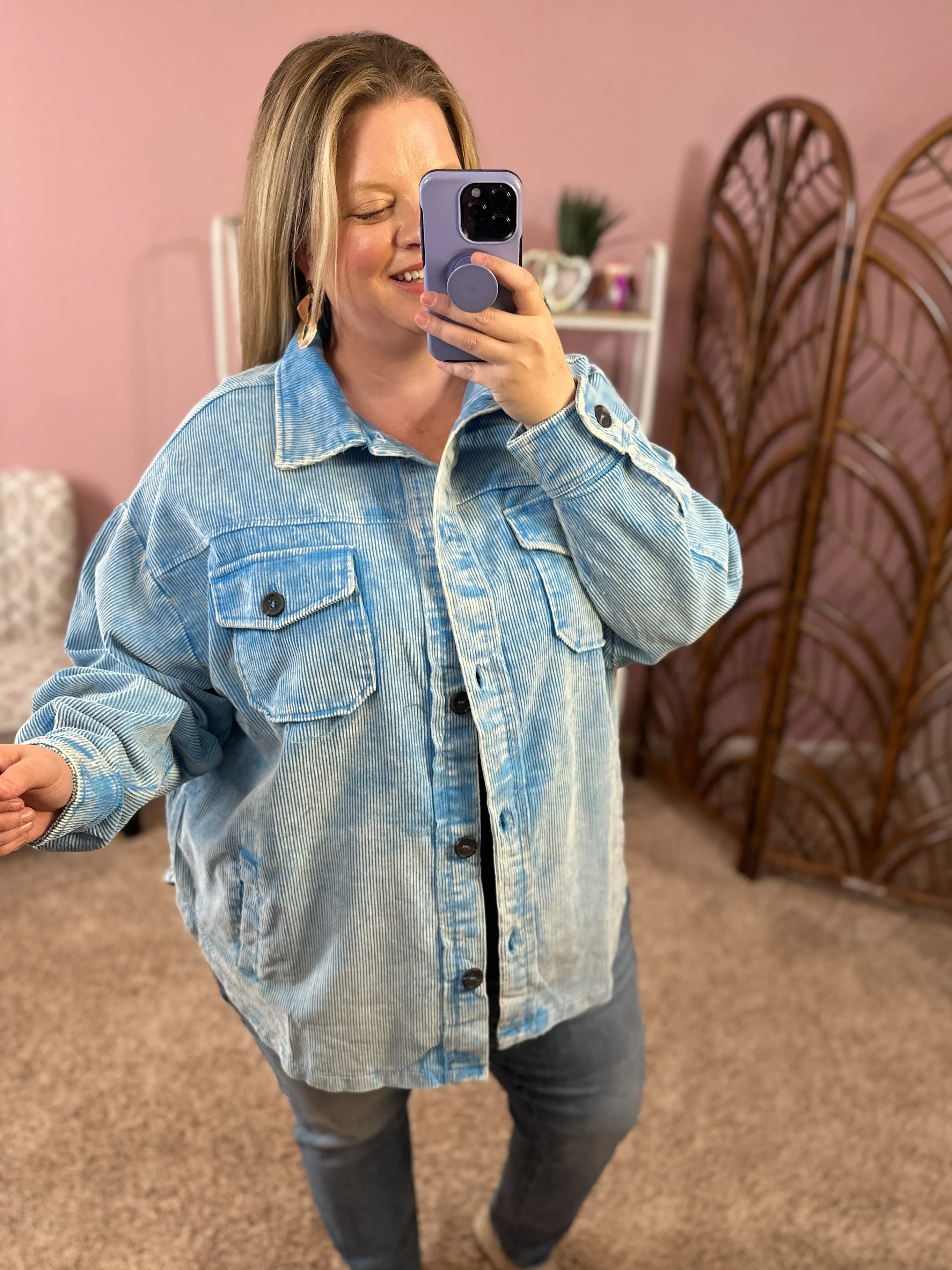 Allowed to Feel Shacket - Sky