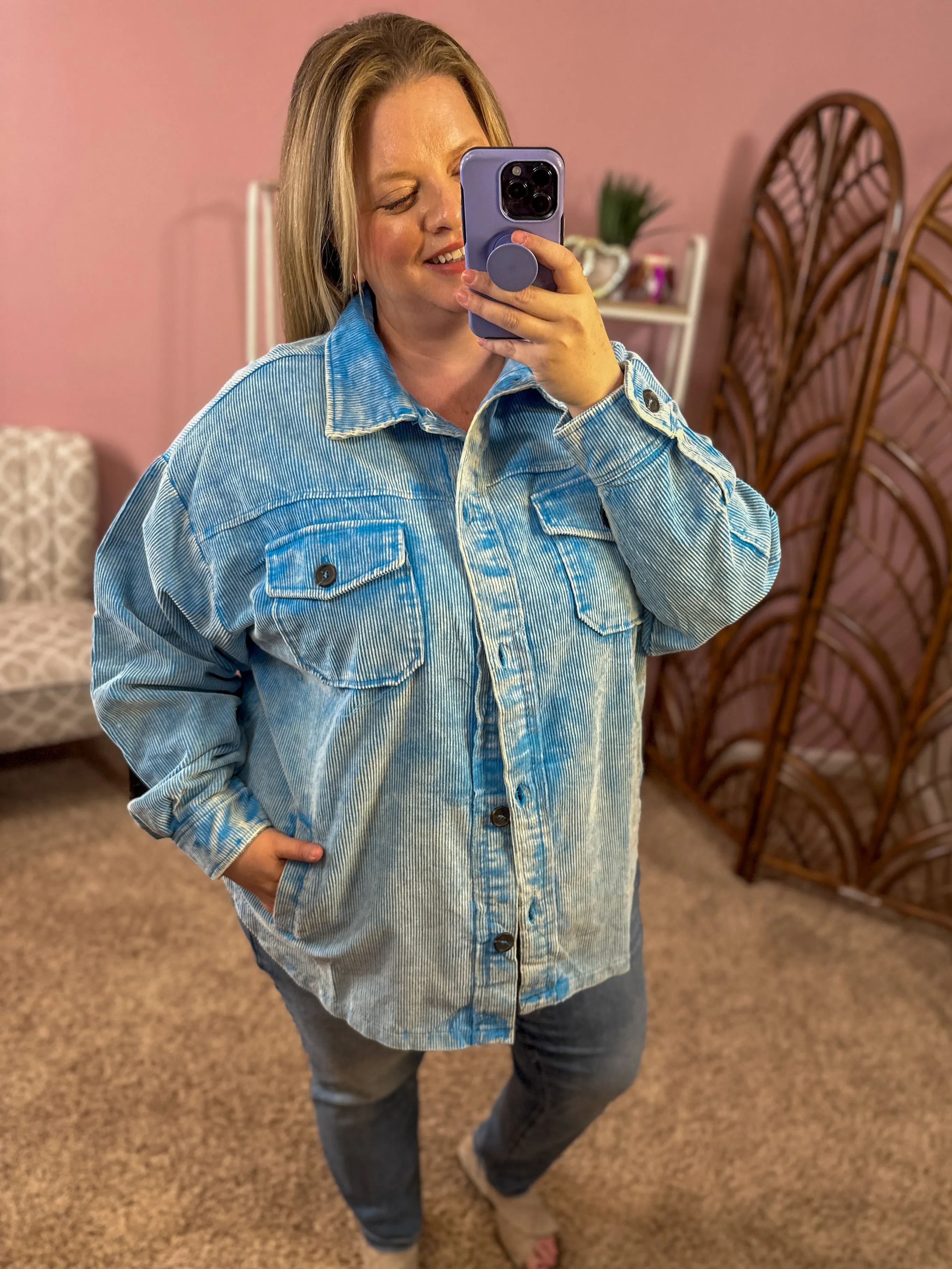 Allowed to Feel Shacket - Sky