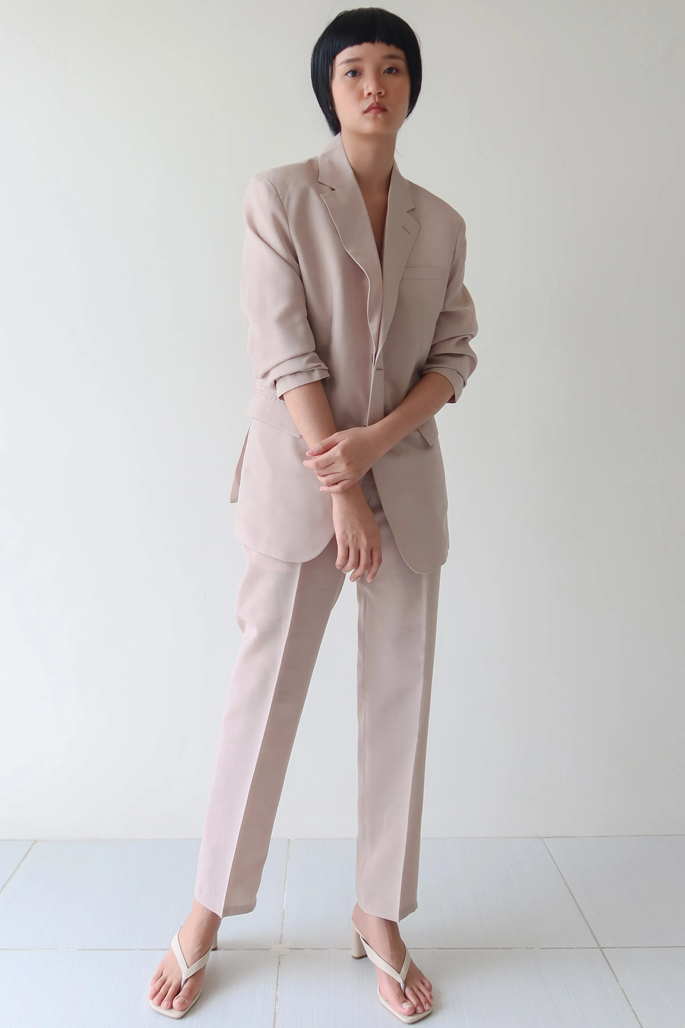 Almond Single Breasted Suit Set