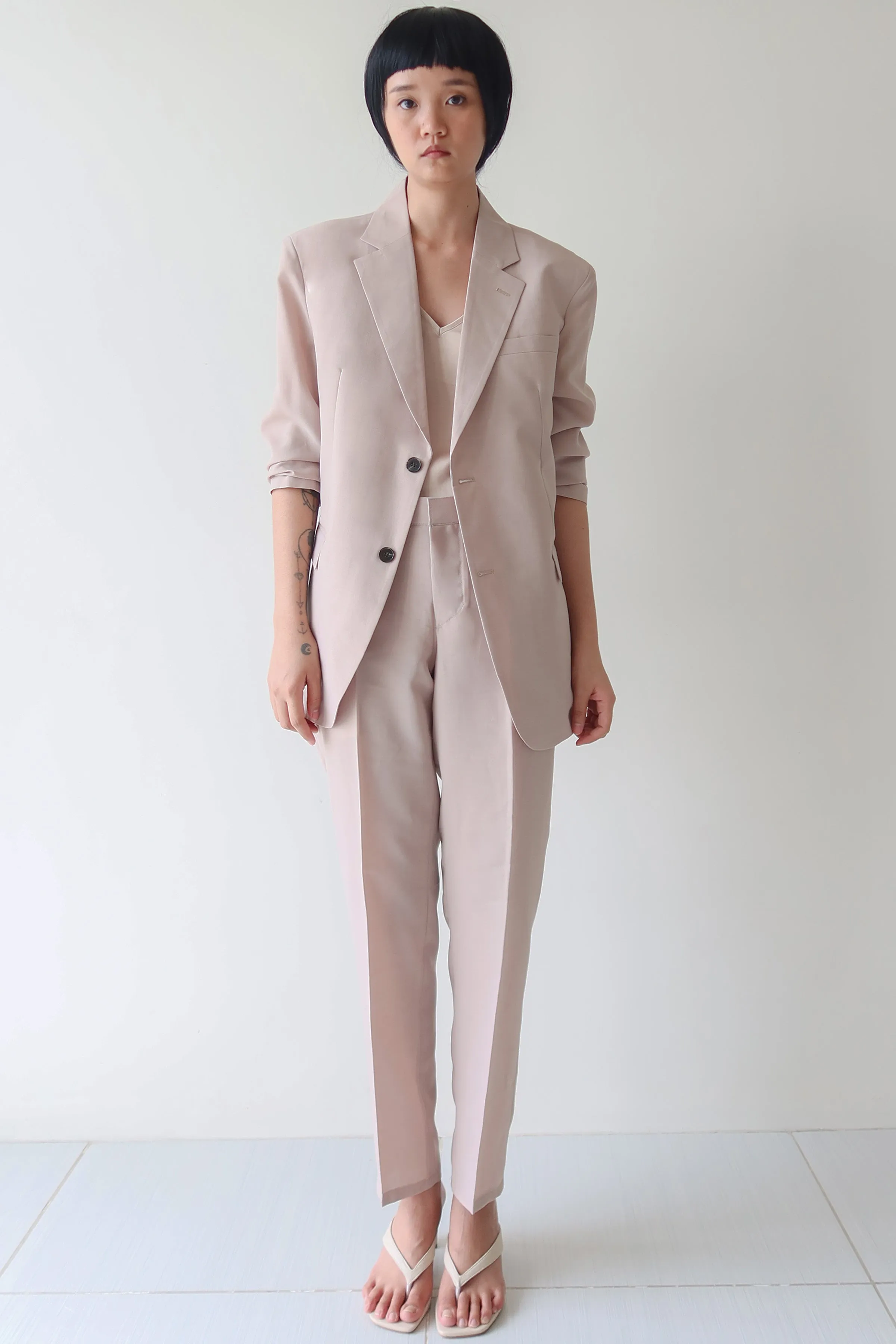 Almond Single Breasted Suit Set