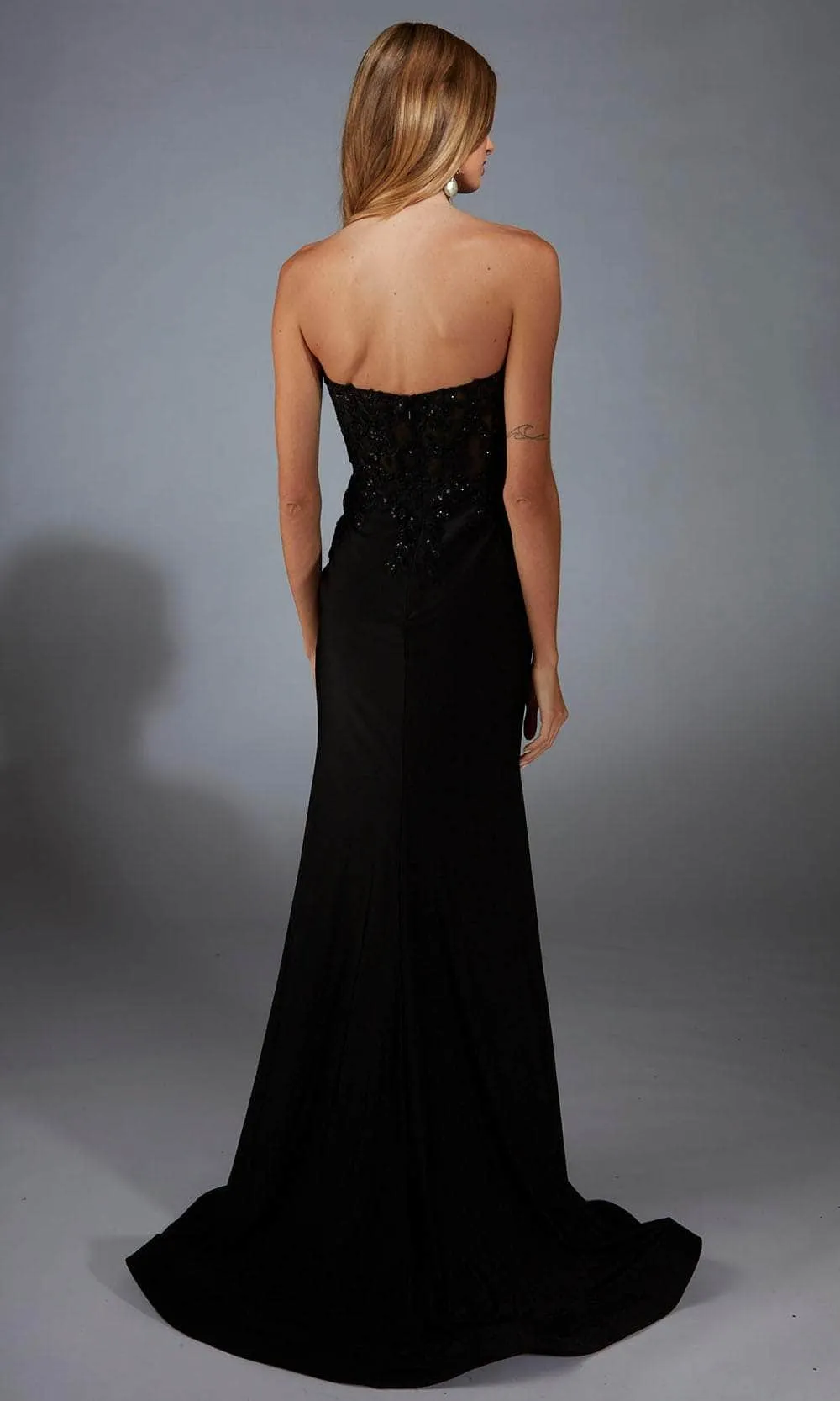 Alyce Paris 61953 - Floral Lace Plunging Sweetheart Gown