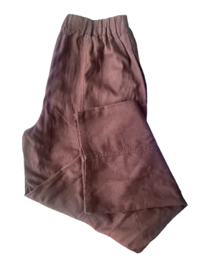 Ambiance Apparel Brown Linen Blend Wide Leg Pants