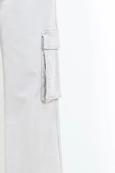 American Bazi Full Size Drawstring Wide Leg Cargo Pants Plus Size