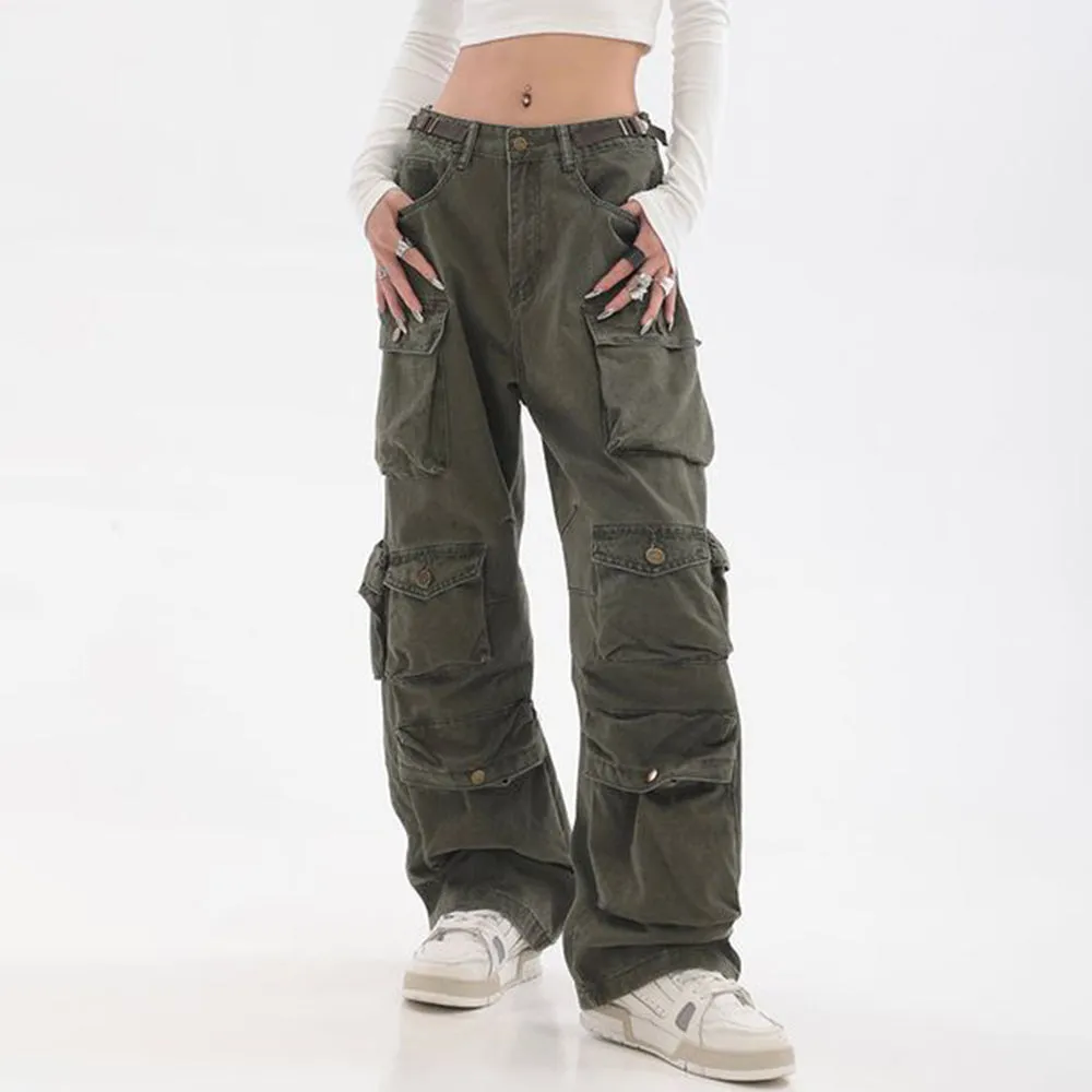 🔥American Street Multi Pocket Baggy Cargo Pants