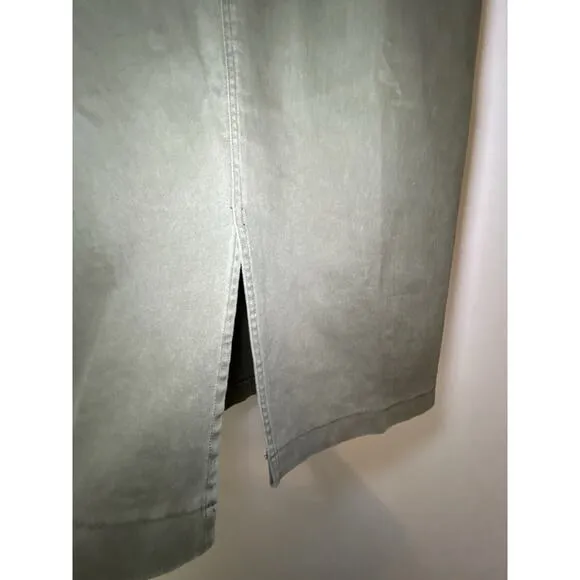 Anthropologie J.O.A. Cargo Khaki Midi Military Skirt Olive Army Green NWT  M