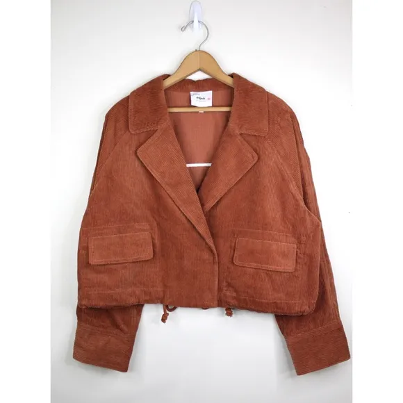 Anthropologie J.O.A Corduroy Cropped Utility Jacket
