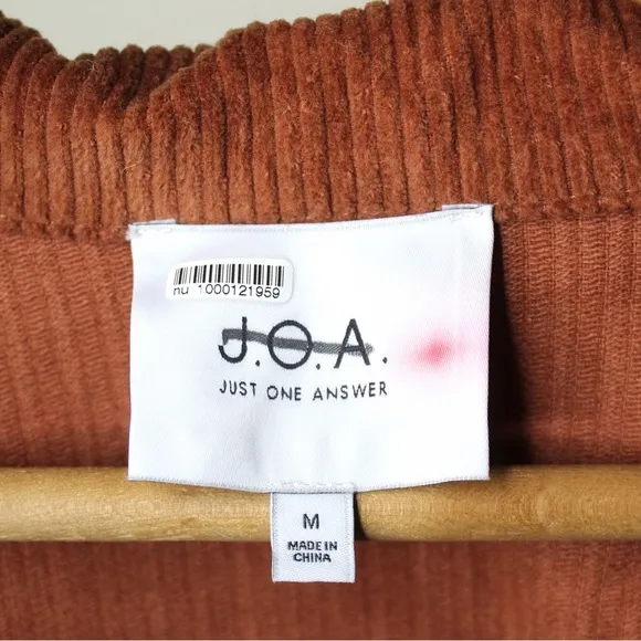 Anthropologie J.O.A Corduroy Cropped Utility Jacket