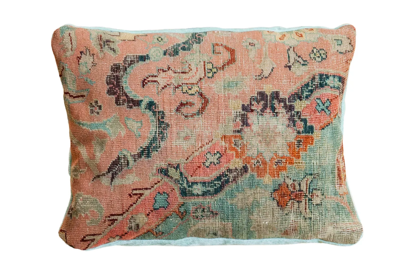 Antique 18th Century Turkish Rug Fragment Pillow